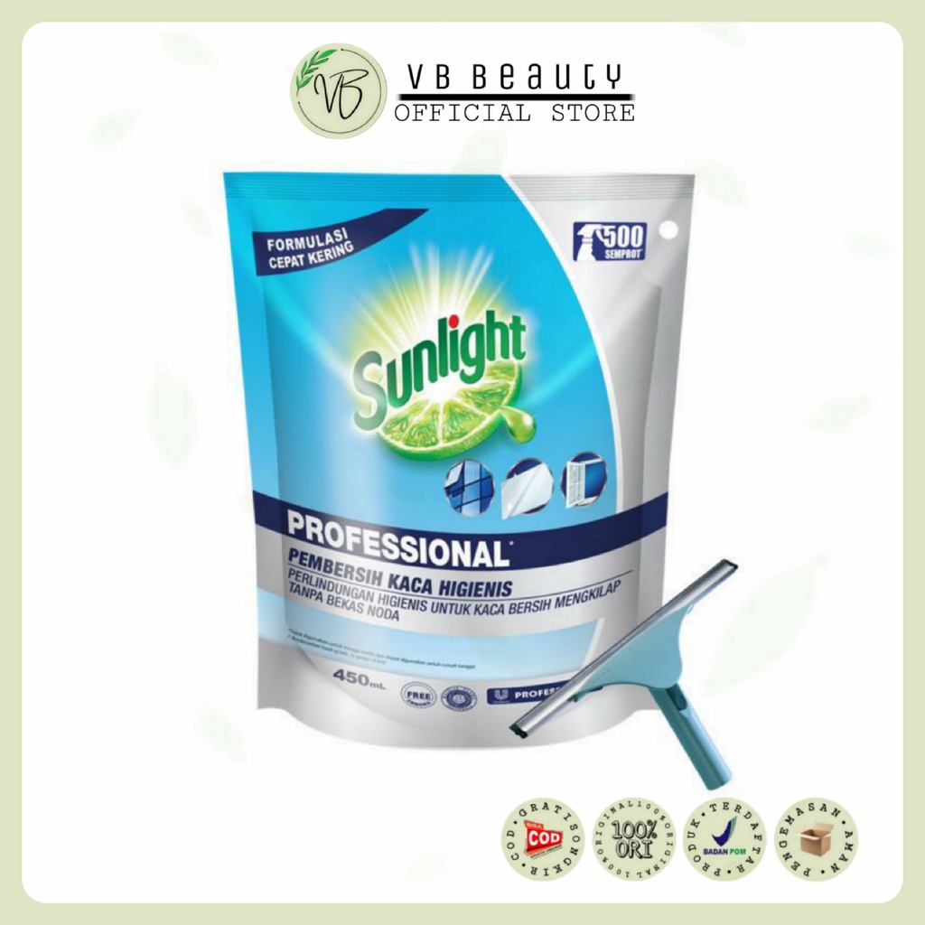 Sunlight Glass Cleaner / Sunlight Pembersih Kaca Higienis 450ml