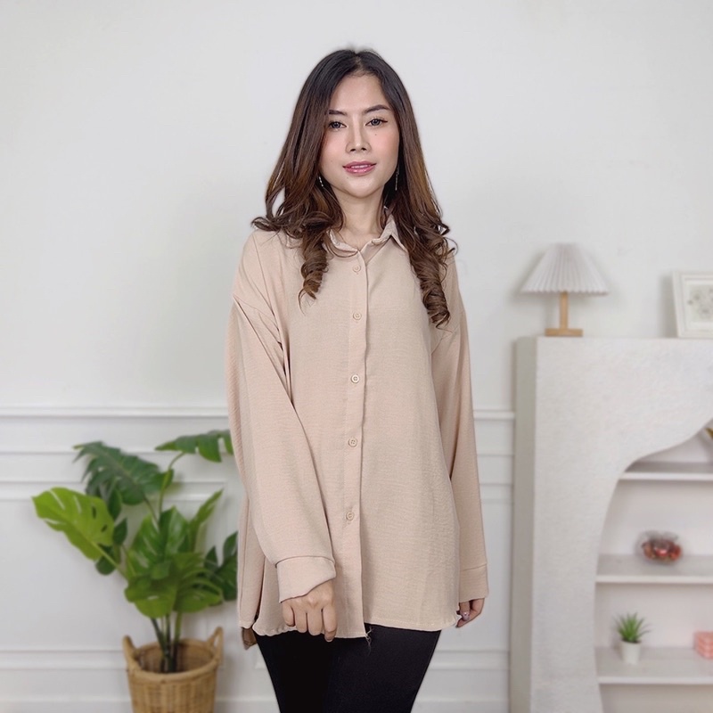 AFI - EC - ⭐️ PREMIUM AIRFLOW CRINCLE ⭐️ Anna Shirt CRINCLE-Cream