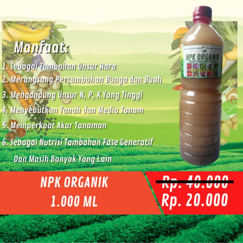 Pupuk Organik Cair (POC) NPK Organik | Pupuk Generatif | Pupuk Buah | Pupuk Cair | Pupuk Murah