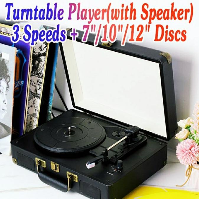 Pemutar Piringan Hitam Gramophone Vinyl Record Player Vintage