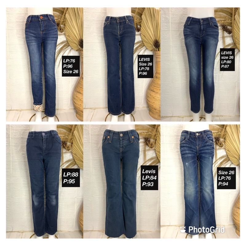 Thrift celana panjang jeans wanita | Celana panjang jeans kulot wanita