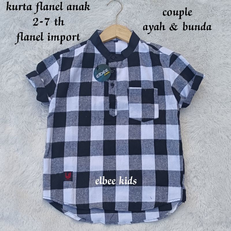 ELBEE Kids muslim wear Promo KEMEJA KURTA ANAK kemeja kurta anak PRIA balita usia 2 3 4 5 6 7 tahun PREMIUM / KEMEJA ANAK FLANEL LENGAN PANJANG KEMEJA FLANEL import anak cowok premium distro 5-6 tahun kemeja flanel import