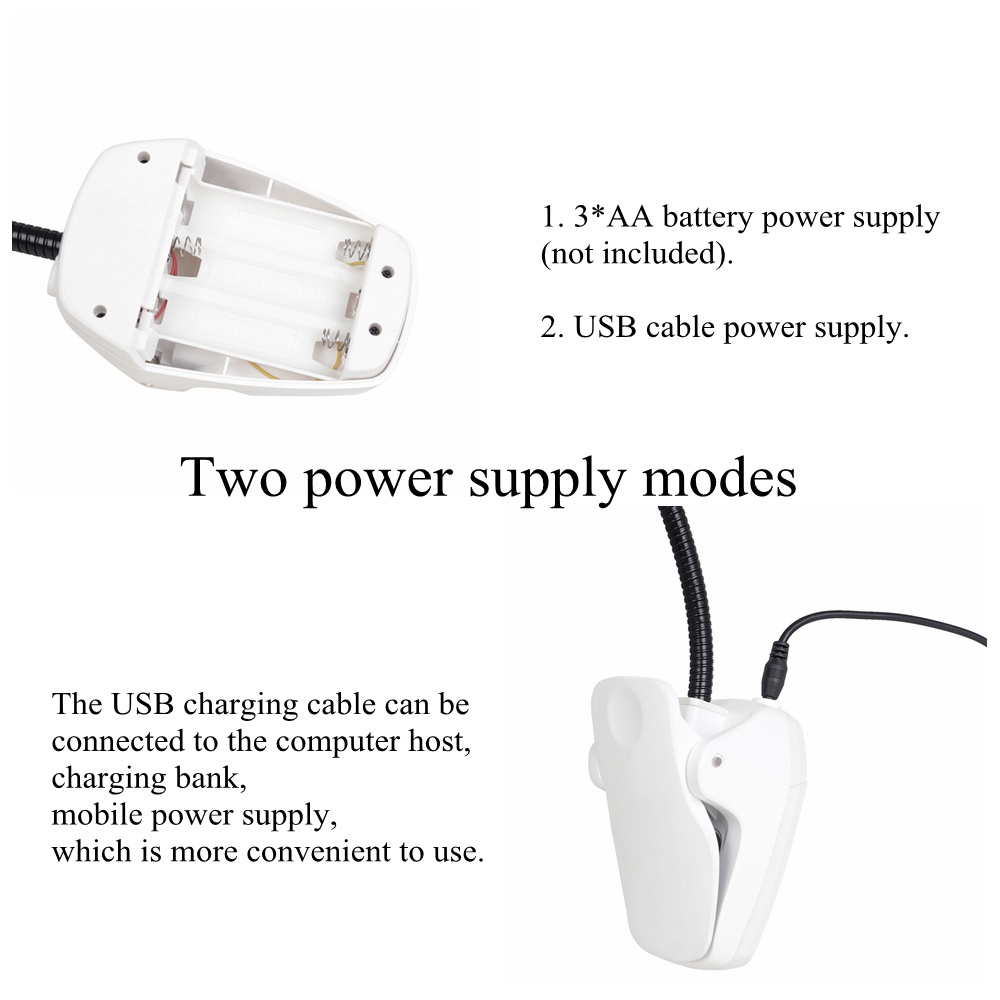 Stand Lampu 28 Led 3 Level Warna Putih Dengan Kabel USB Untuk Latihan