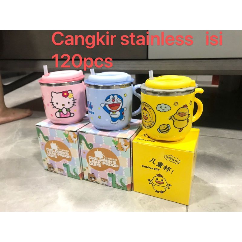 (MURAH) Mug Karakter Stainless Anak / Gelas Minum Anak Motif lucu / Gelas Kaca Karakter/ Mug Anak / Cangkir Anak