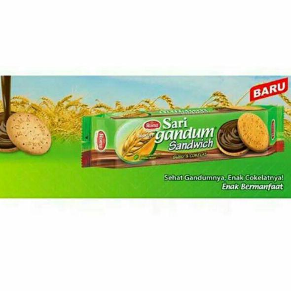 

⇌ Roma Sari Gandum coklat 115gr ㄽ
