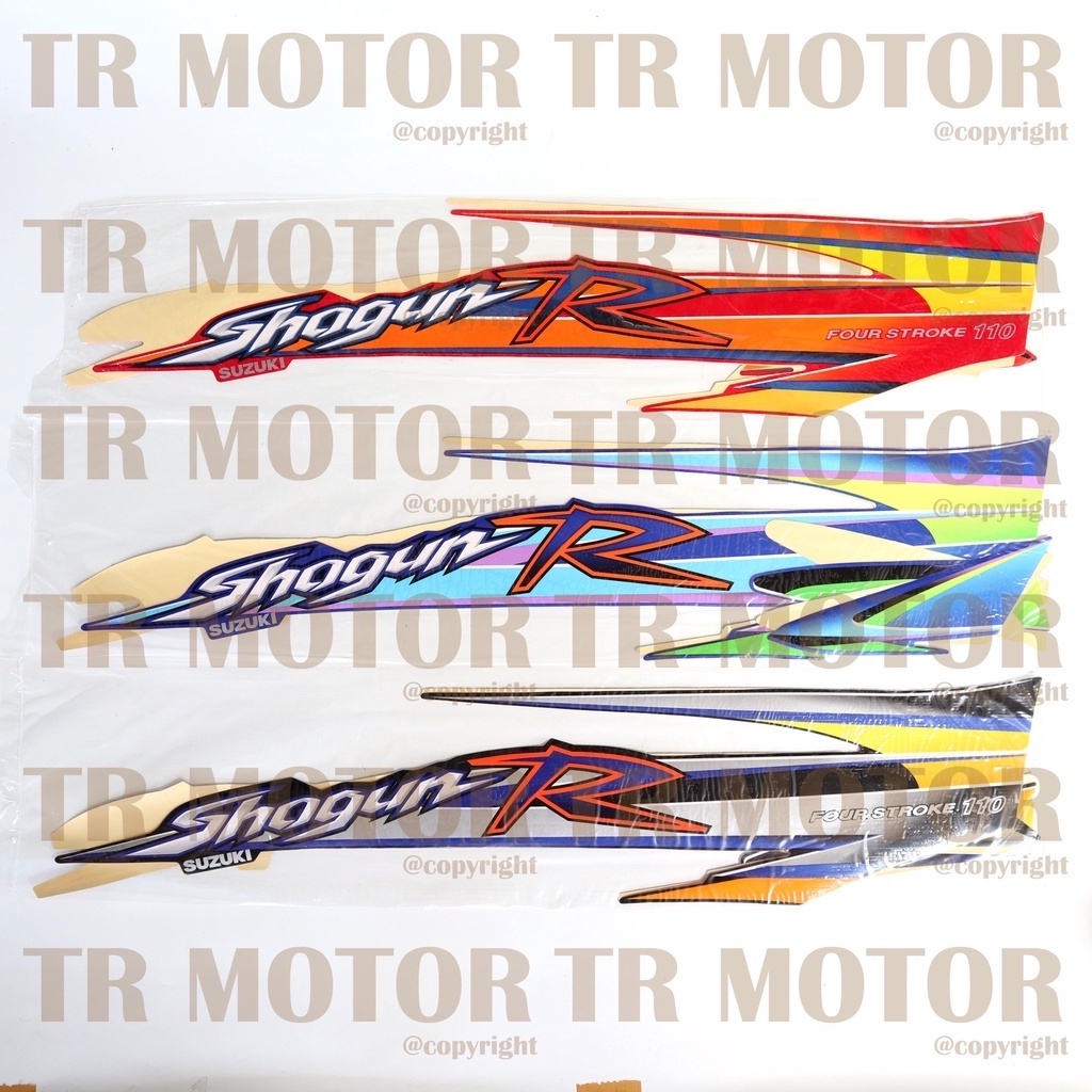 Striping Lis Shogun R 110 New 2002 Full List Sticker Stiker Body
