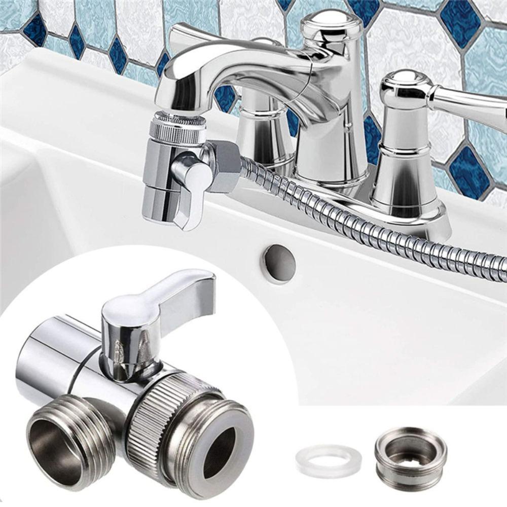 Top Faucet Diverter Tembaga Penyambung Keran Air Hread Connector Diverter Valve Faucet Adapter