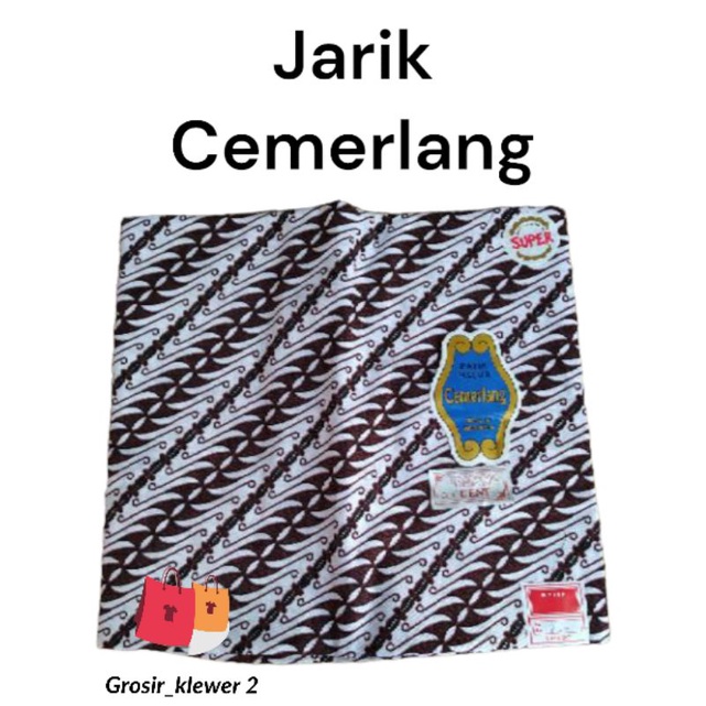 JARIK CEMERLANG MOTIF SAMURAI -JARIK WARNA PUTIH - JARIK  BATIK PUTIH
