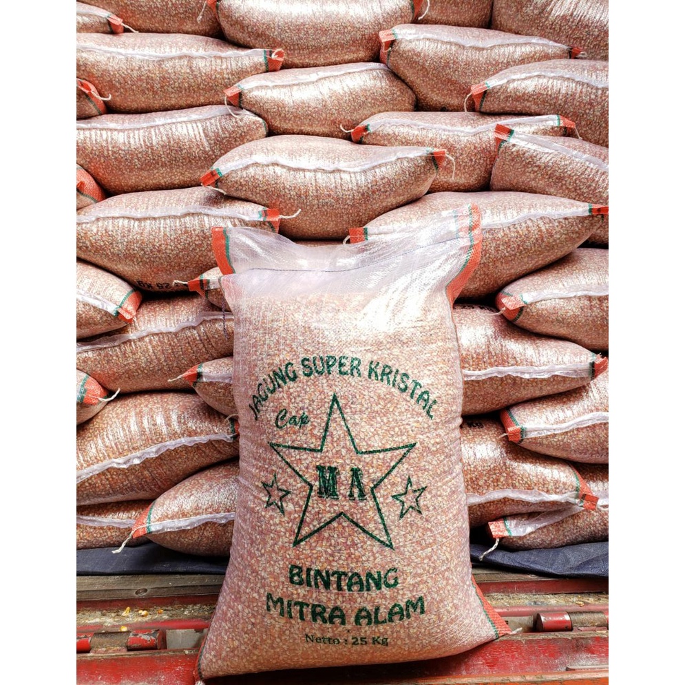 Jagung Kristal Super Cap Bintang Mitra Alam 25kg Pakan Burung Merpati