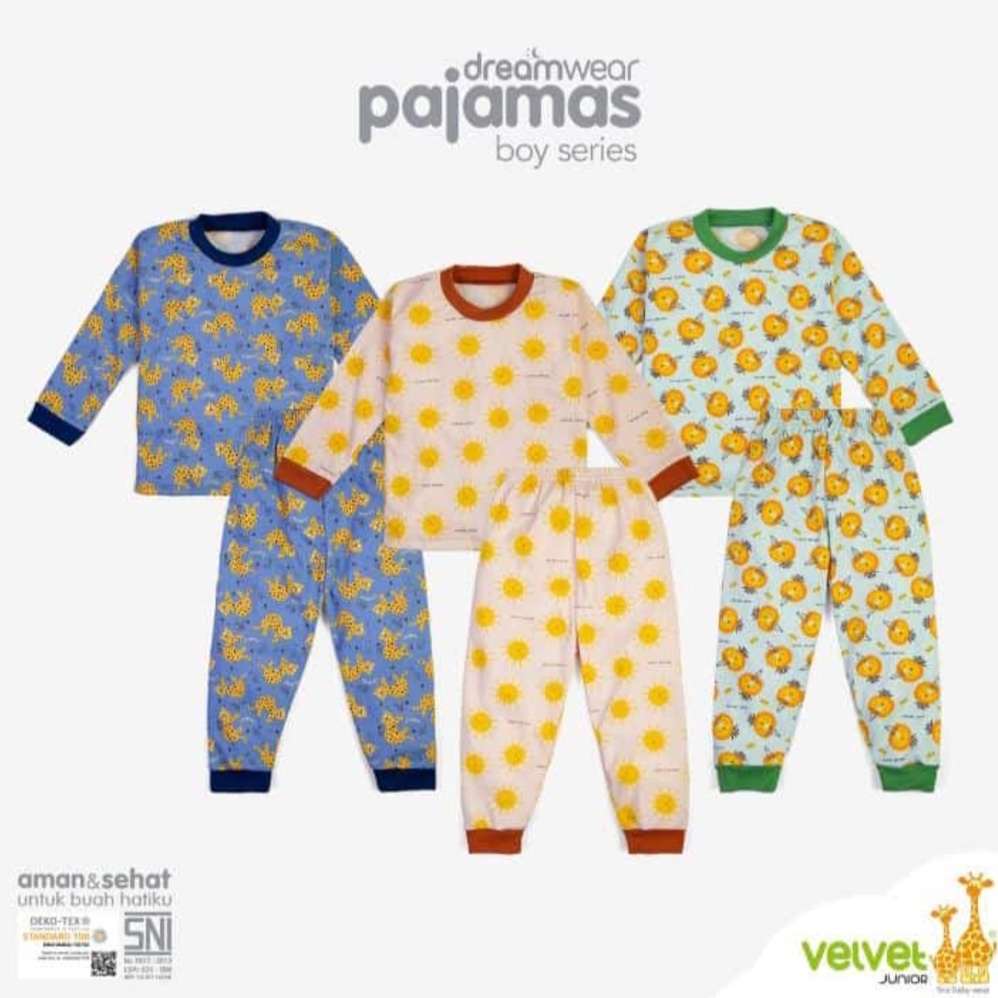 Velvet Junior Setelan Piyama Panjang SATUAN gambar variasi hanya contoh