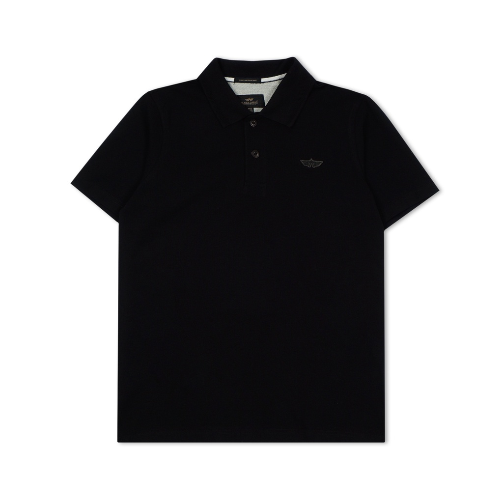 M.Gee Kaos Polo Pria Lengan Pendek Mgee Original MARK WHITE BLACK