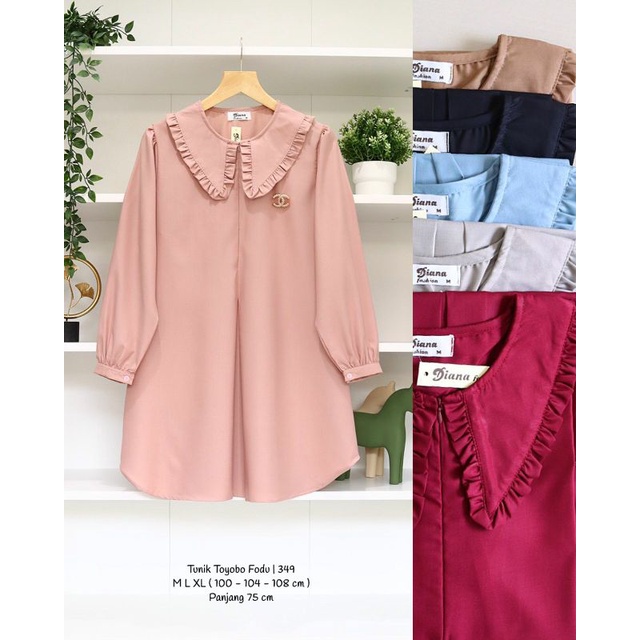 DianaFashion Tunik Toyobo | Tunik Polos | Tunik Katun A349