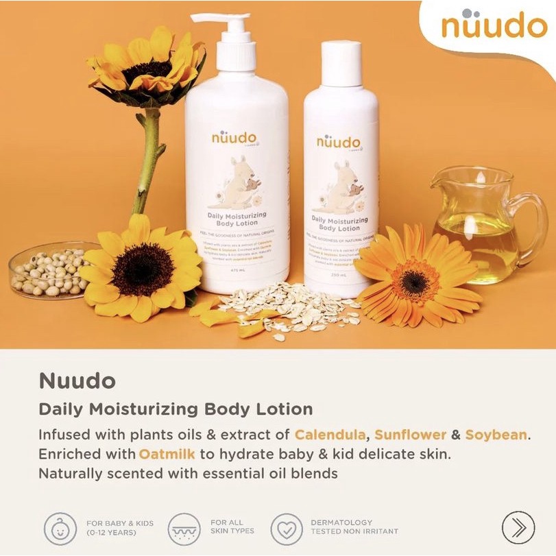 NUUDO by PURECO Baby Kids Hair Lotion - Body Lotion - 2in1 Shampoo Conditioner Sabun Cream Shampo Minyak Rambut Anak