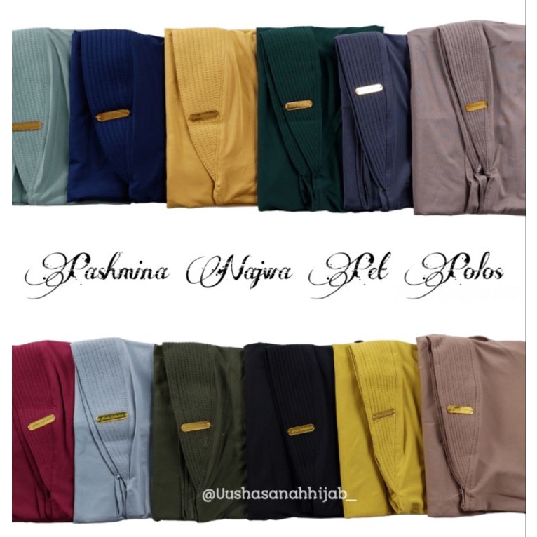 (Ori Nurie) PASHMINA NAJWA PET POLOS •pashmina instan jersey ballerina pet polos•pashmina pet dewasa