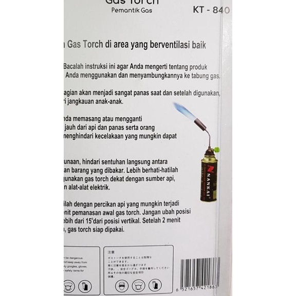 Gas Torch Alat kepala Las korek Tabung BESI TEMBAGA Gas KT 840 Nankai