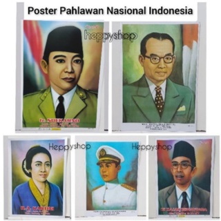 Poster Pahlawan Nasional Indonesia Tokoh Nasional RI
