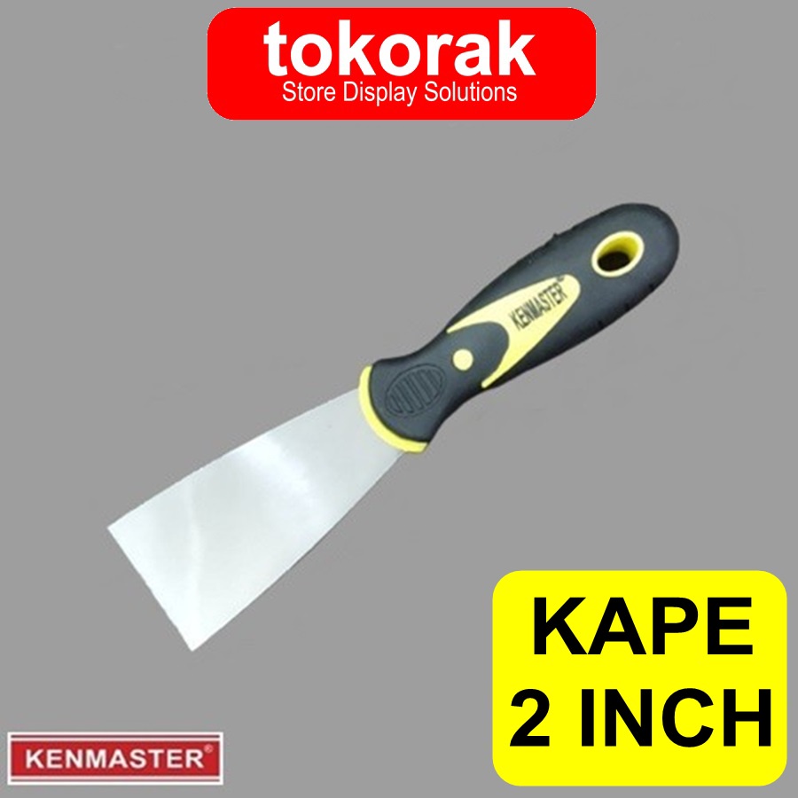 KENMASTER KAPE 2 INCH STAINLESS GAGANG KARET - SCRAP PUTTY KNIFE