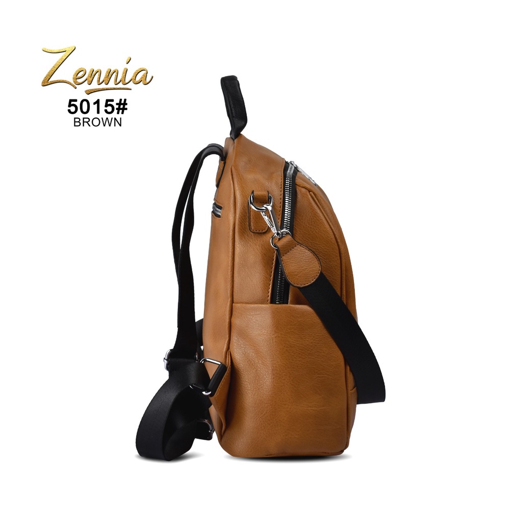 Tas Fashion Ransel Wanita Kulit Zennia 5015 Tas Korea Punggung Anak Remaja Ransel Sekolah Kuliah Kerja Outdoor Trendy Fashion Free Boneka