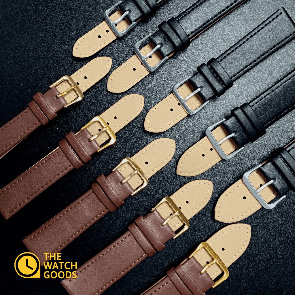 [PREMIUM QUALITY] Leather Watch Strap Time King 16mm 18mm 20mm 22mm 24mm | Tali Jam Tangan Kulit Grade B