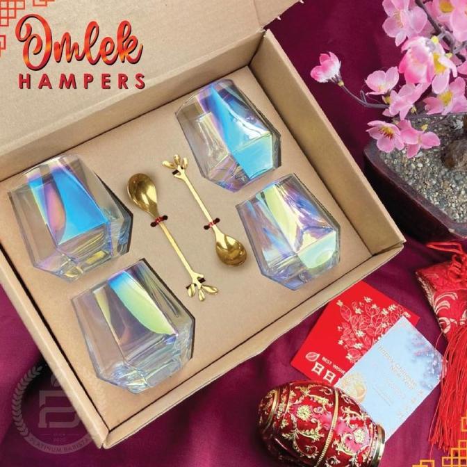 

CHINESE NEW YEAR IMLEK HAMPERS GIFT BOX PARCEL NATAL GLASS AESTEHTIC FDB85565DS