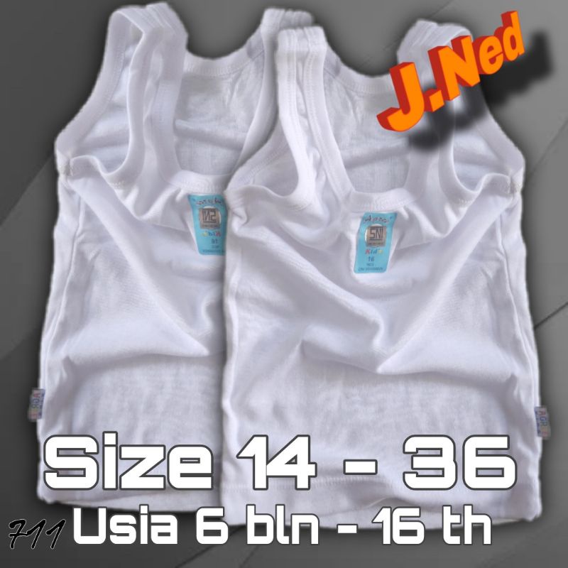 J711 Agree Singlet Kaos Dalam Anak Unisex Size 14 - 36 (Usia 1 - 15 th)