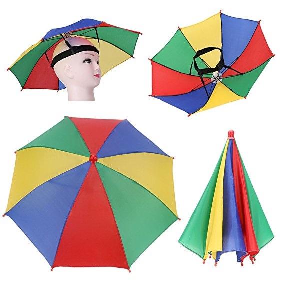 Topi Payung Headband Umbrella Hat Topi Mancing Golf Unik Outdoor Portable Mini Payung Kepala