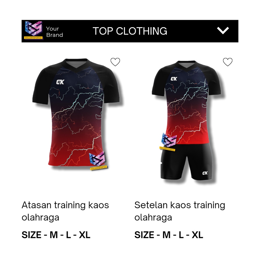 1 SET PAKAIAN OLAHRAGA PRIA BAJU FUTSAL KAOS LARI BAJU JOGGING MURAH BADMINTON VOLLY