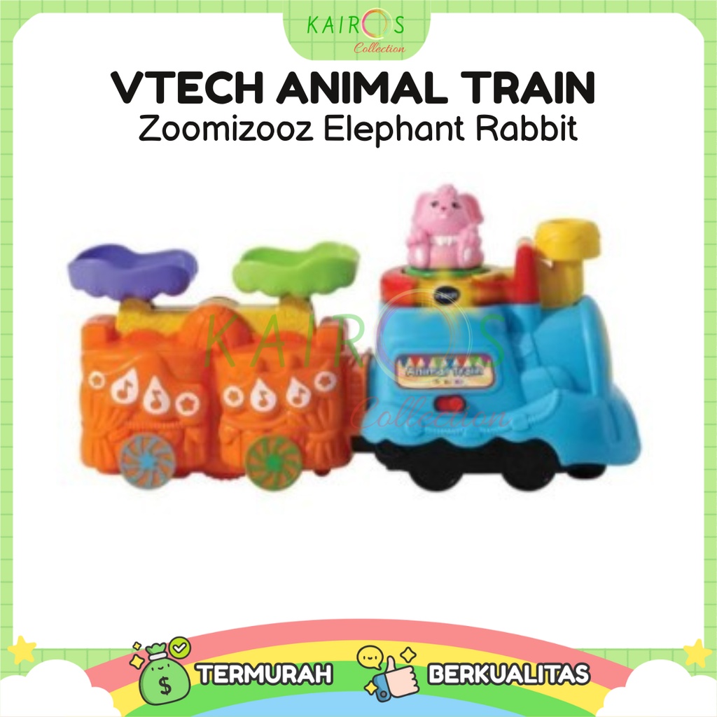 Vtech Animal Train Zoomizooz Elephant Rabbit Mainan Musikal