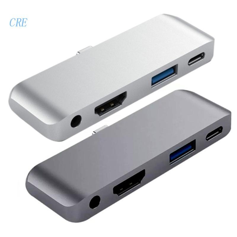 Cre Adapter Hub Docking Station Multi Port USB 3.0 Tipe-C Ke 3.5