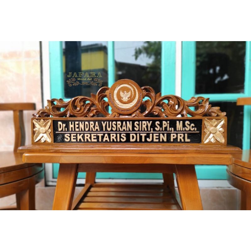 

Papan Nama Ukir Kayu Jati Custom