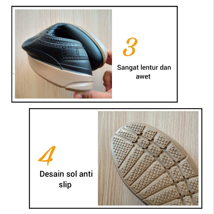 sogo ATT AWK 557 SEPATU SLIP ON Sepatu Cowok Bahan Karet Ringan Tahan Air Nyaman Elastis AB 350 AWKN 596