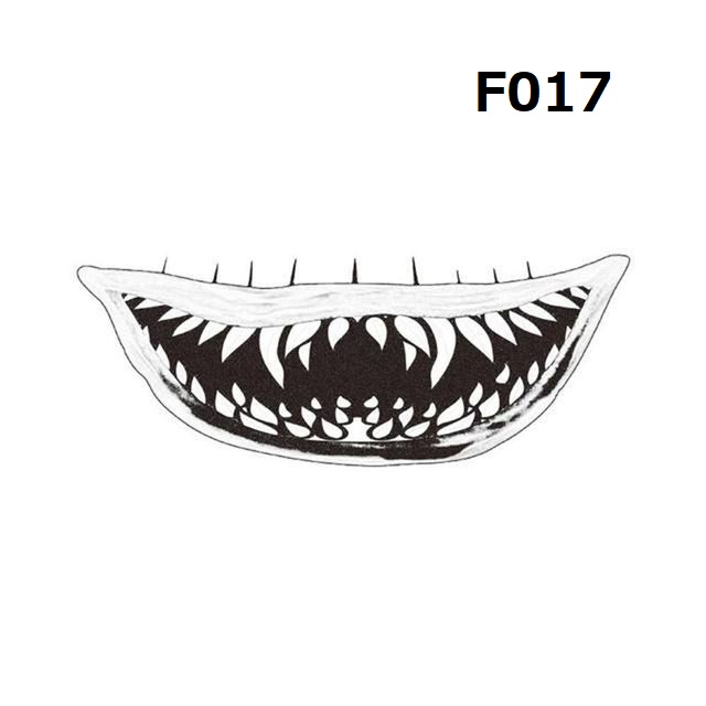 CSP113 – Water Tattoo Temporer Monster Mouth Fangs Halloween Cosplay Instan