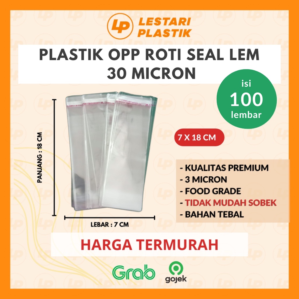 

[TERMURAH] Plastik OPP Roti Kopi Pie Seal Lem 7x18 OPP DVD Bakery Risol, Undangan Amplop Plastik Bungkus Roti 30 Micron