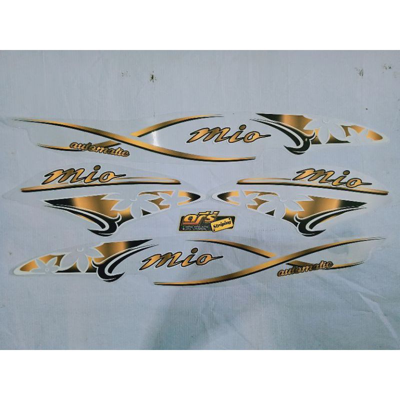 STRIPING STICKER MIO SPORTY MIO SMILE TRANSPARAN GOLD