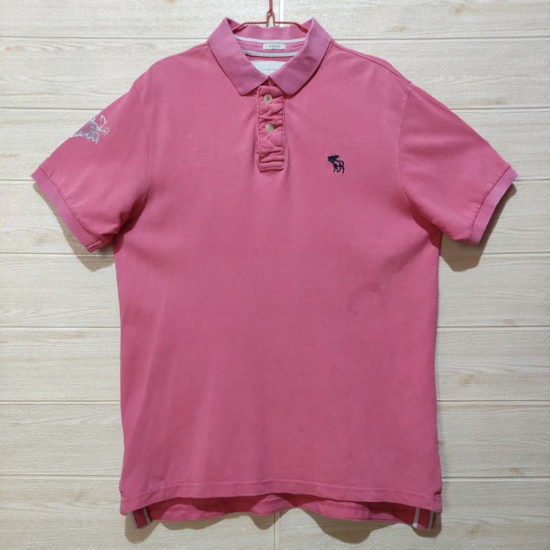 kaos polo abercrombie & fitch second pria