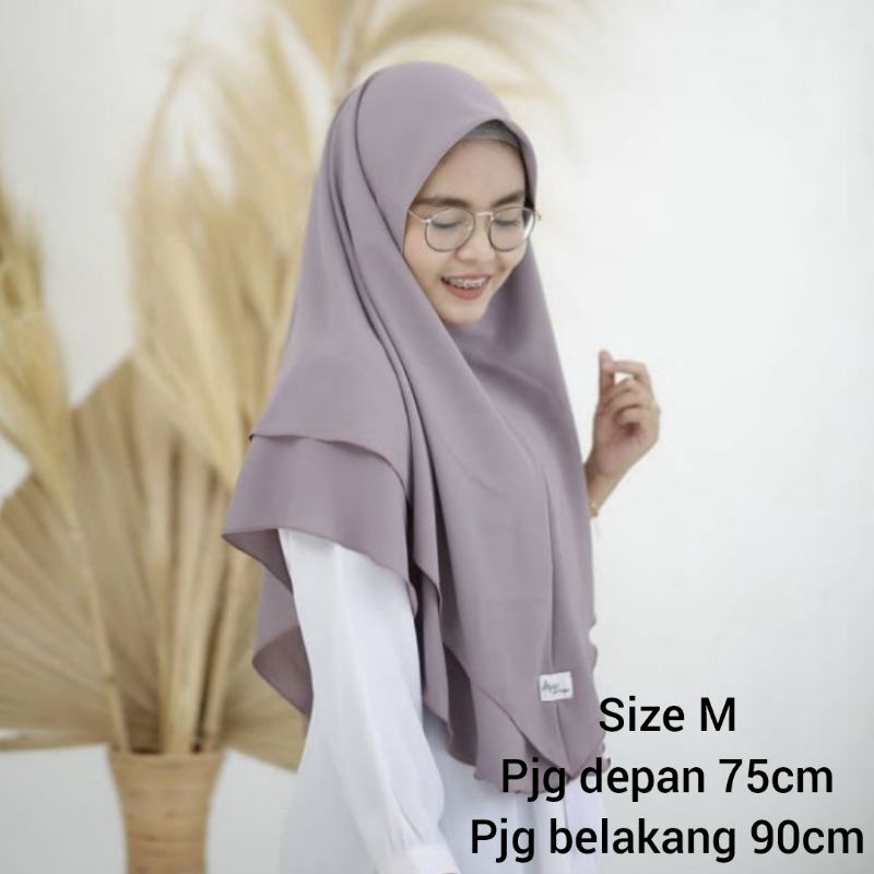 PART 1 SIZE M Jilbab Segi Empat Instan Bolak Balik Jilbab 2in1 | Khimar Segi Empat Instan Bolak Bali