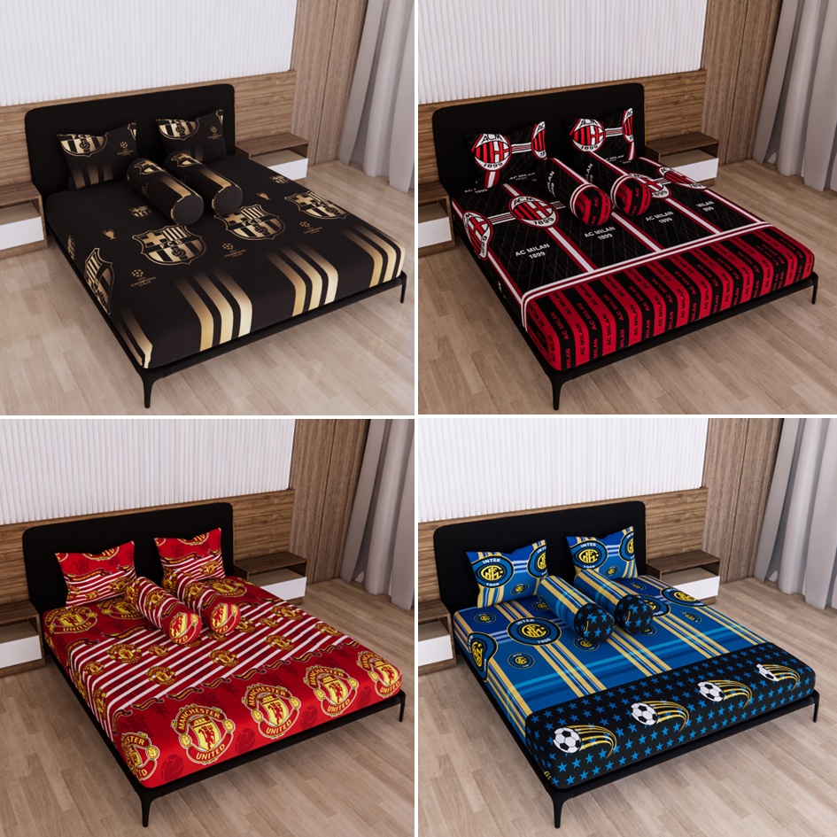 ADELA - Sprei Motif Klub Bola 180x200 - Koleksi Sprei Set King 180x200x20 B2