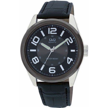 Jam Tangan Pria Classic Casual Kulit Leather Analog Original Q&amp;Q QnQ QQ Q266 Q266J Series