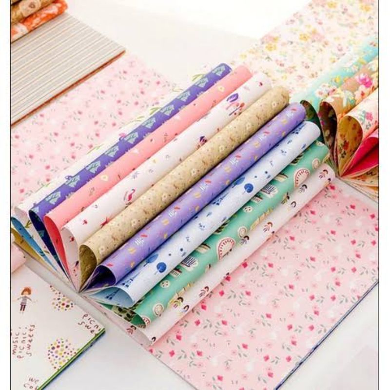 ( 1 lembar ) Kertas Kado Motif Cute