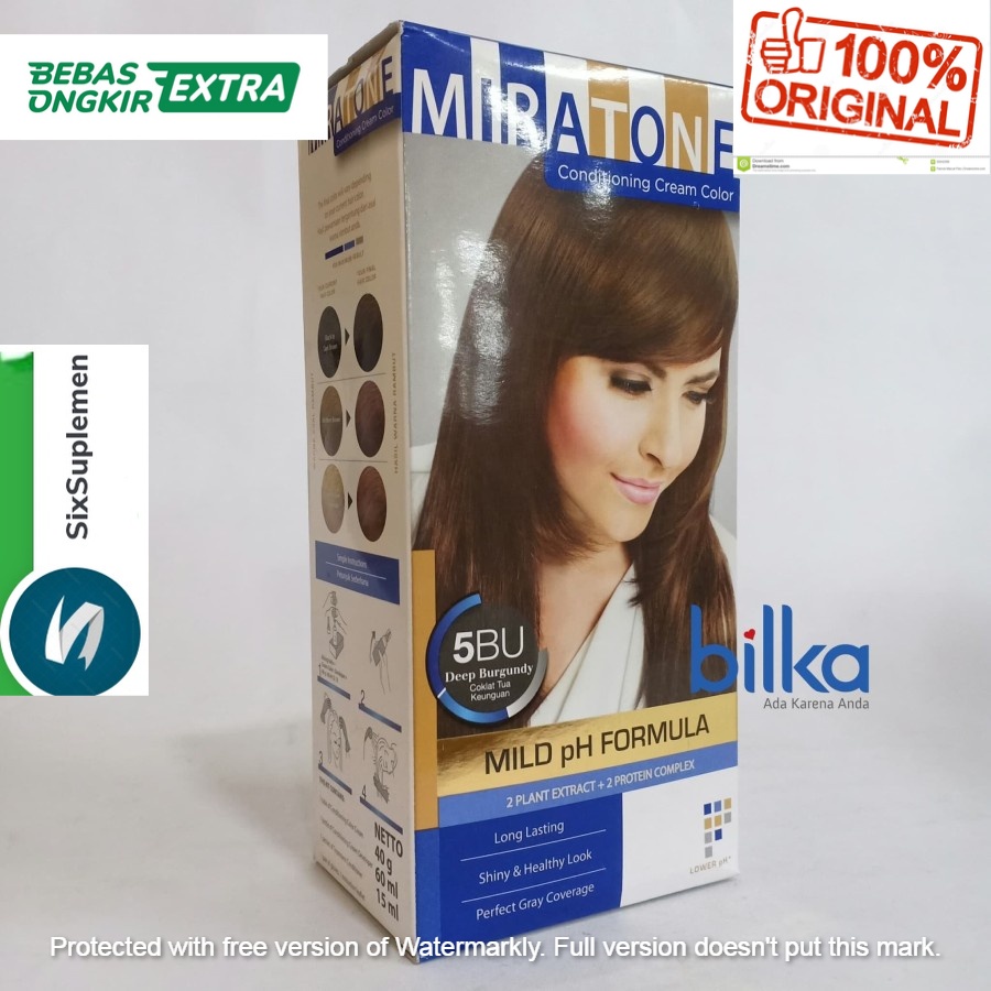 Semir Cat Rambut MIRATONE CONDITIONING CREAM COLOR 120ml (KOTAK)