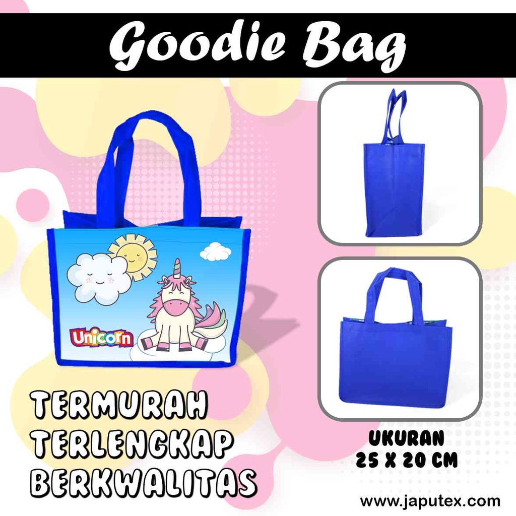 

Tas Souvenir Ultah Gambar unicorn#01 Goodie Bag Cute Anak
