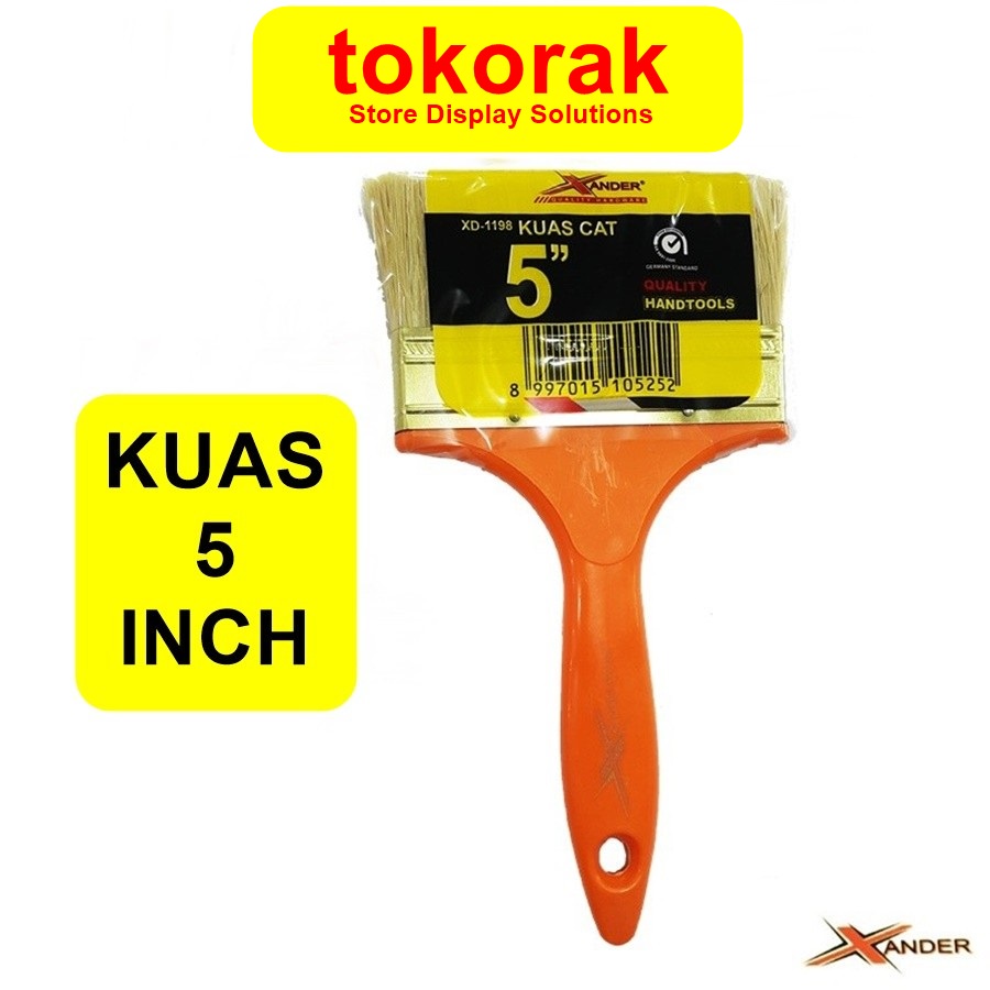 KUAS CAT 5 INCH XANDER - KUAS CAT TEMBOK BESI KAYU