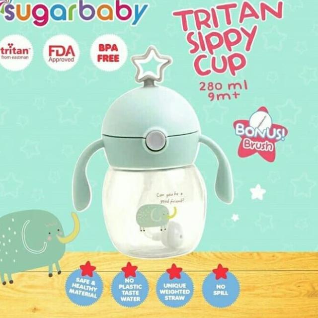 Sugar Baby TRITAN Sippy Cup Star (280 ml , 9 mo+) - Green