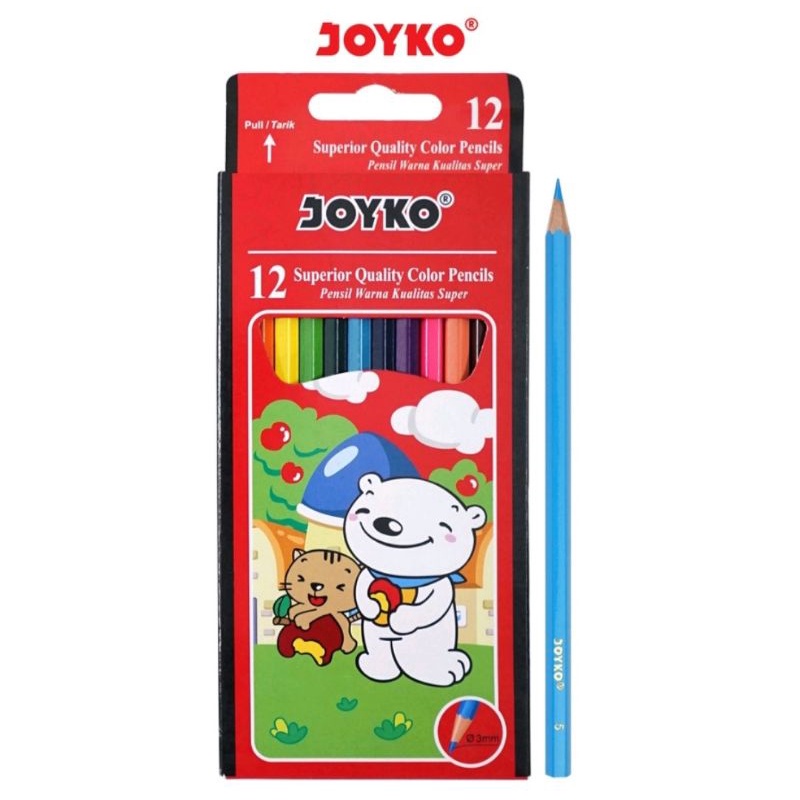 

Pensil Warna Joyko CP-12PB Color Pencils 12 Warna