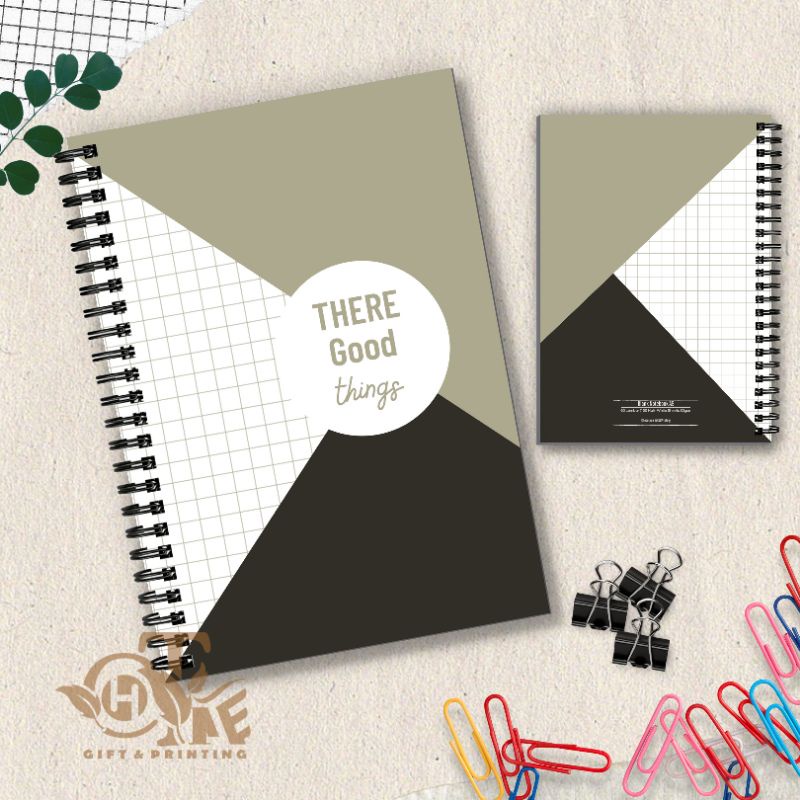 

Notebook | Buku catatan A5 Soft cover There good things| Bisa custom cover | Isi Blank , Grid ,Dotted