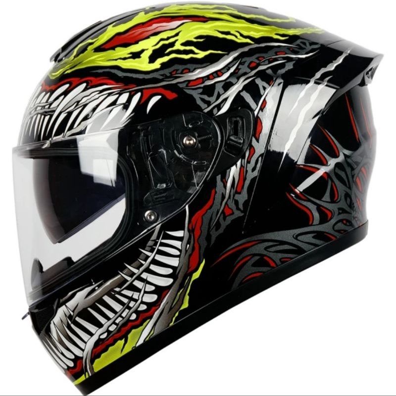 Helm NJS ZX-1 Hellcreep Full Face Paket Ganteng Dan Original