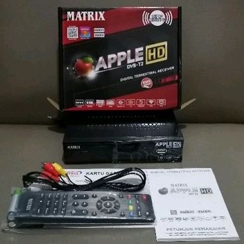 SET TOP BOX RECEIVER DIGITAL/STB DIGITAL TV MATRIX APPLE MERAH HD DVB-T2 + HDMI ORIGINAL ASLI