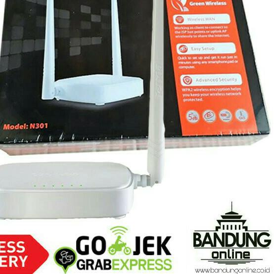 Tenda N301 Wireless Router 2 Antenna - White BOX : HITAM