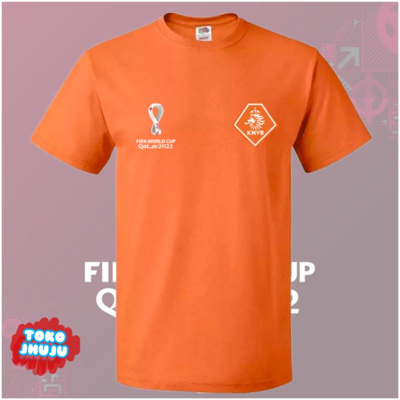 Baju Kaos Piala Dunia World Cup 2022 Team Netherlands DEPAN BELAKANG