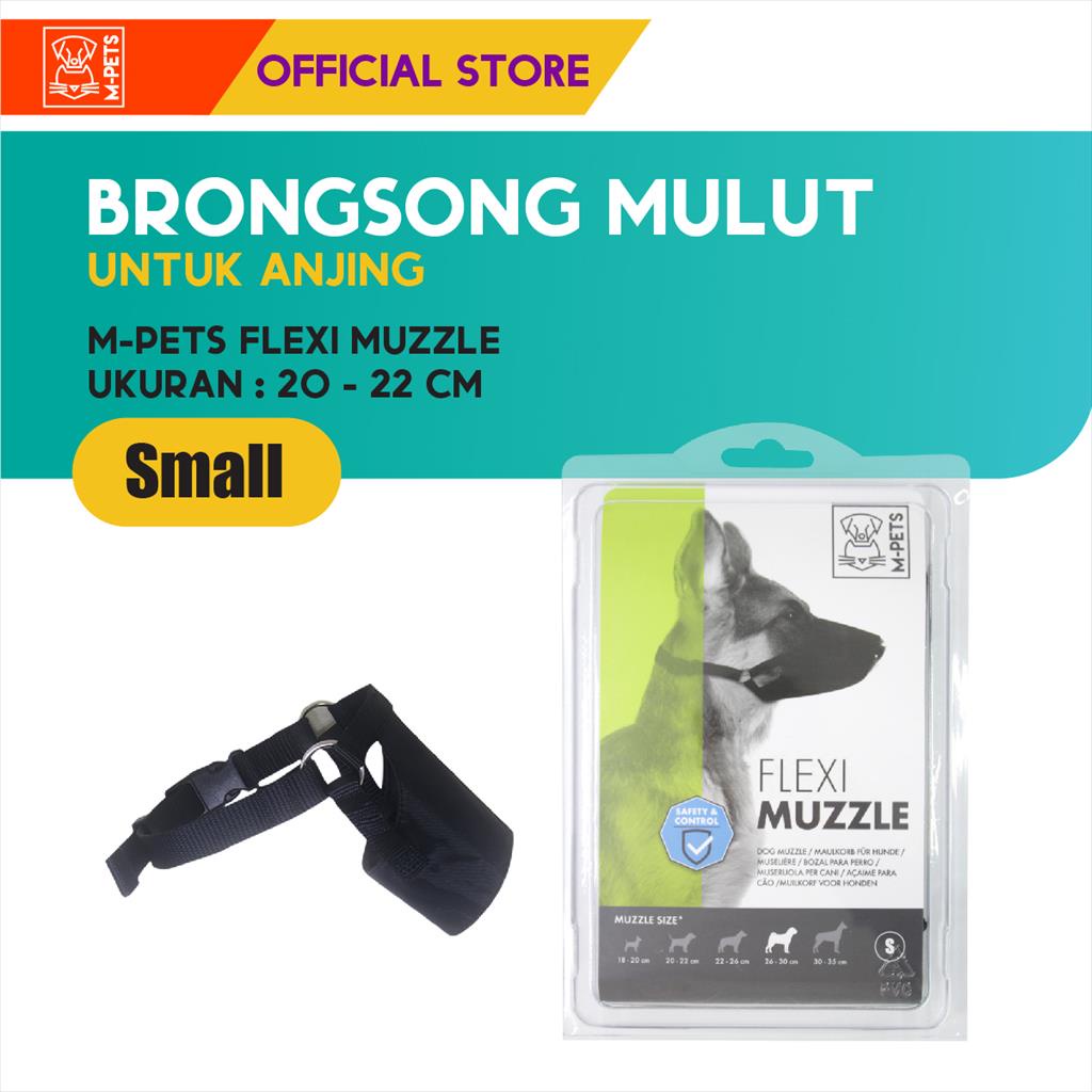 M-Pets Flexi Muzzle Size Small / Brongsong Anjing